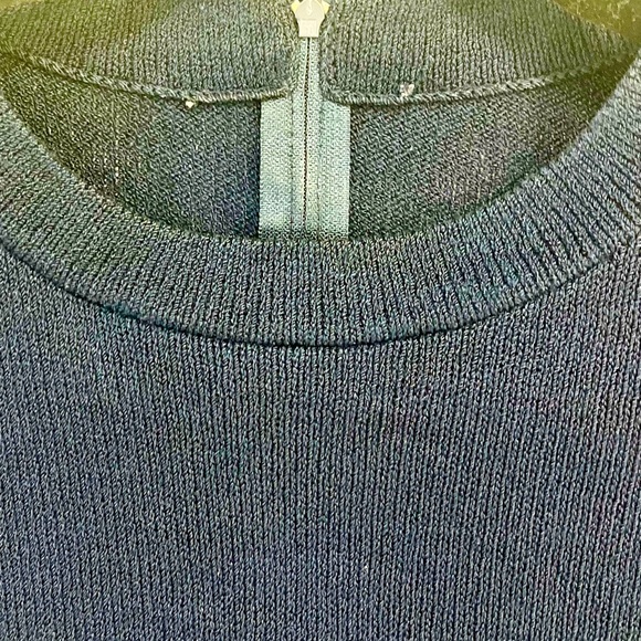 St. John Collection by Marie Gray Santana vintage sweater large navy blue zips - Picture 2 of 12